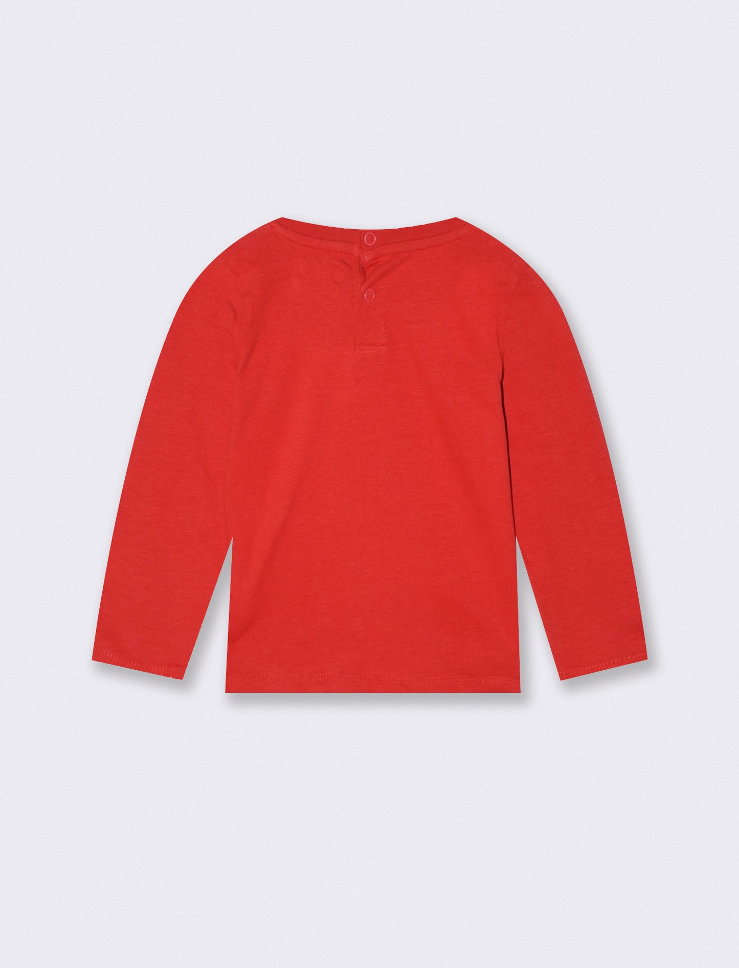 T-shirt natalizia manica lunga girocollo - Rosso