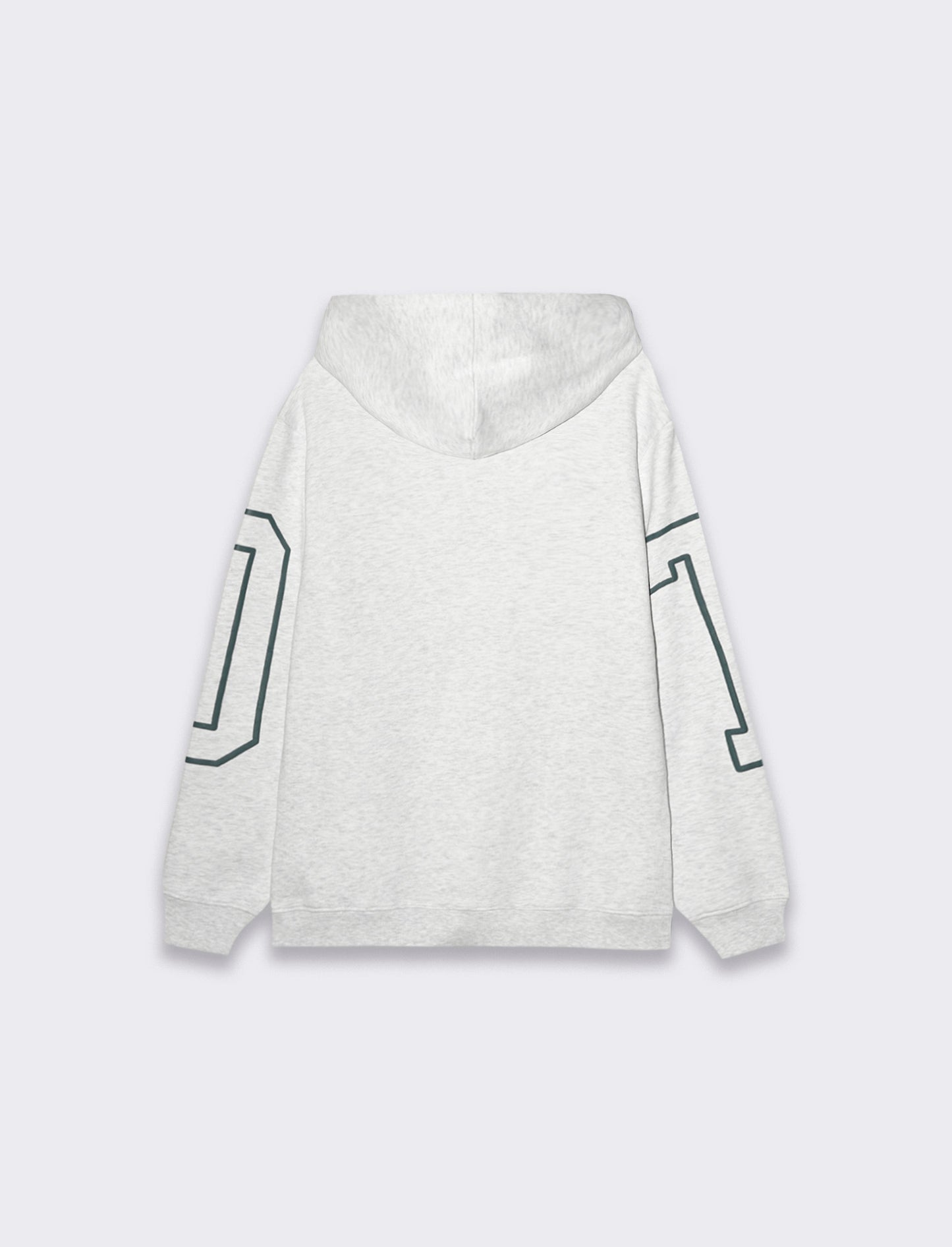 Felpa con cappuccio in misto cotone garzato regular fit - Grigio mel.