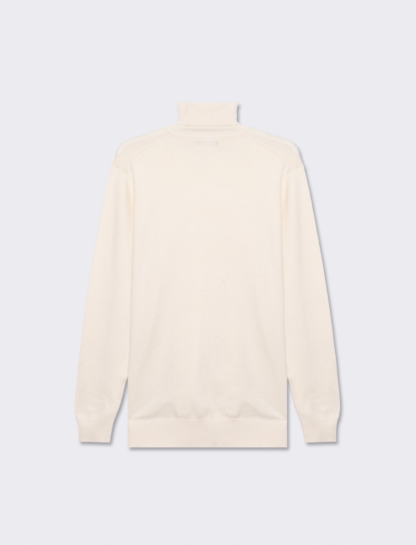 Maglia collo alto in misto viscosa premium regular fit - Bianco latte