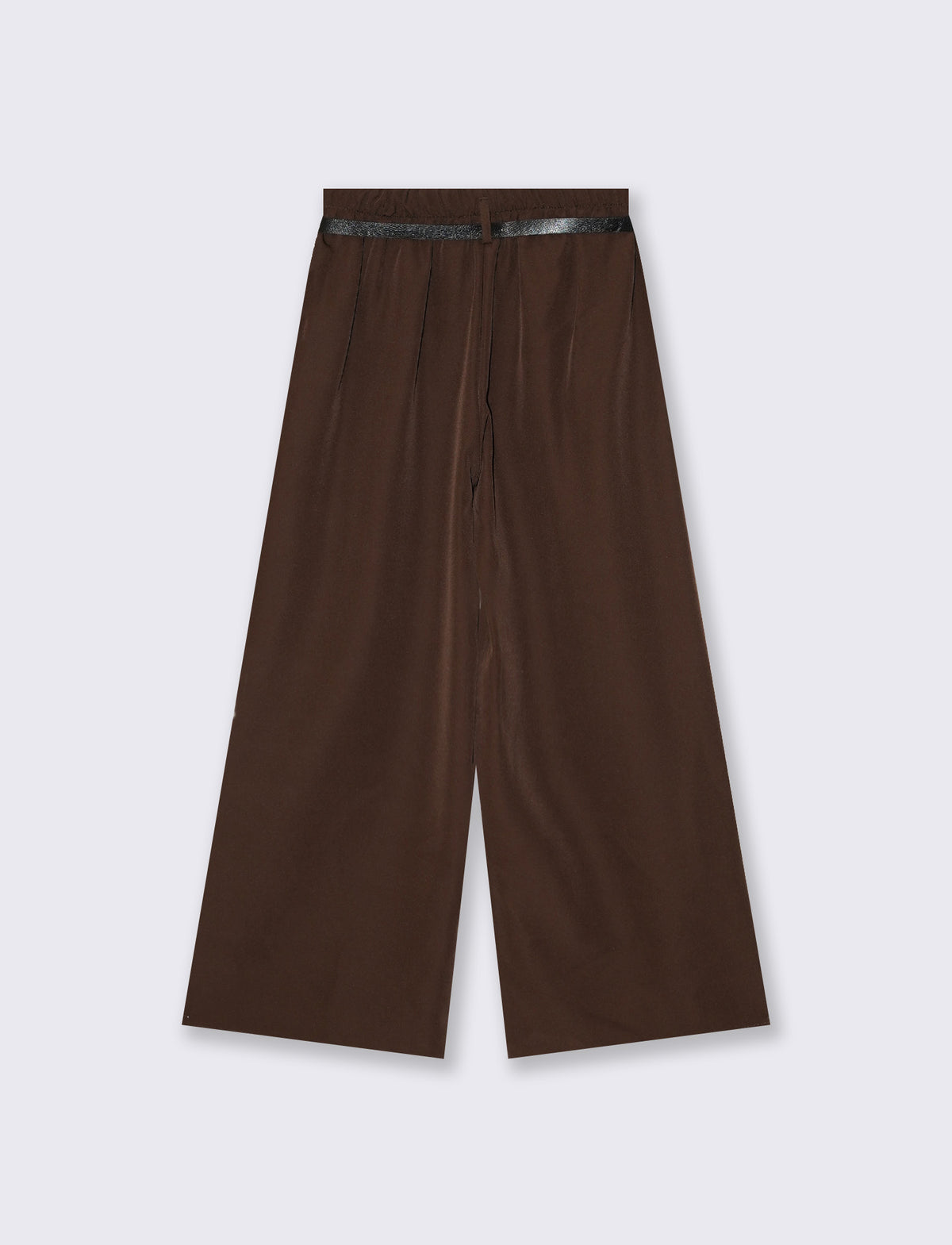 Pantaloni ampi con cintura - Moro