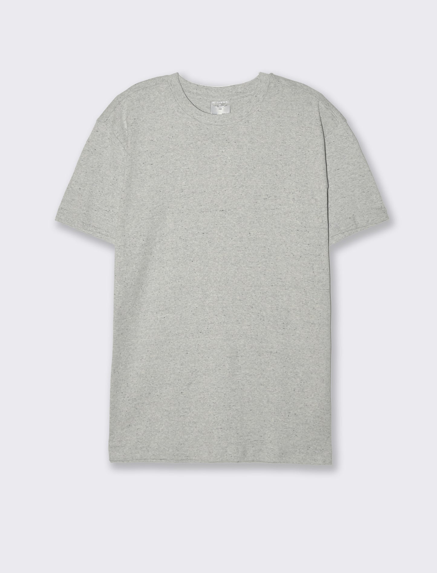 T-shirt girocollo in ottoman melange - Grigio mel.