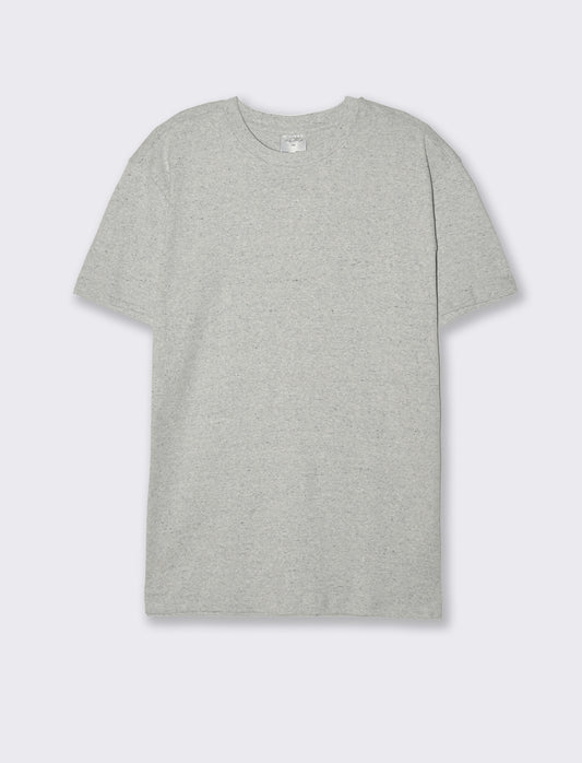 T-shirt girocollo in ottoman melange - Grigio mel.