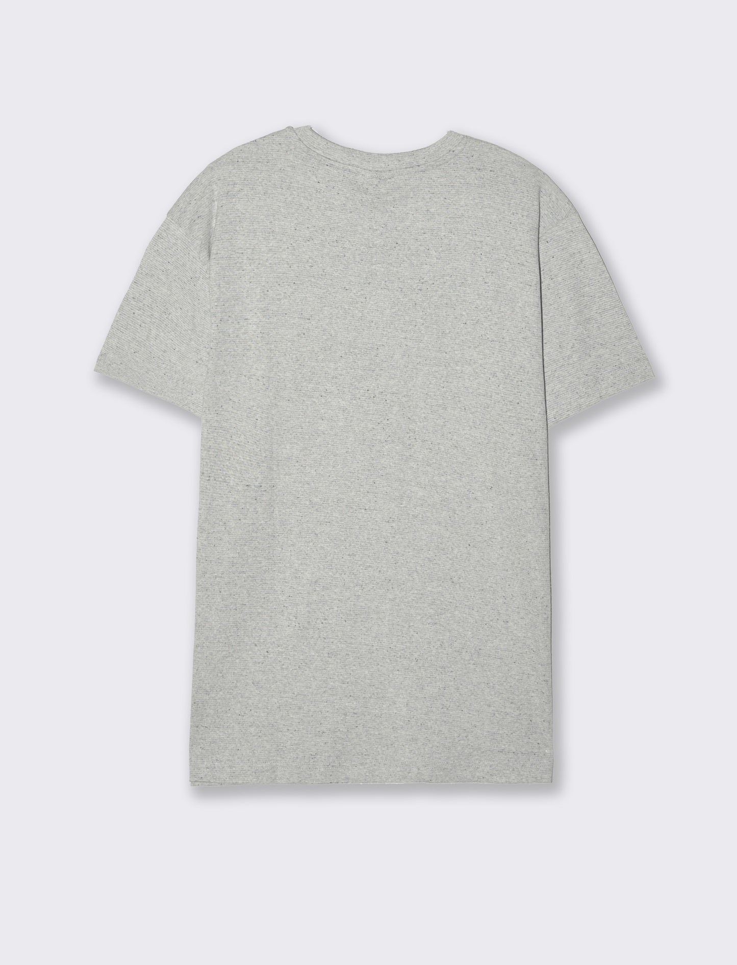 T-shirt girocollo in ottoman melange - Grigio mel.