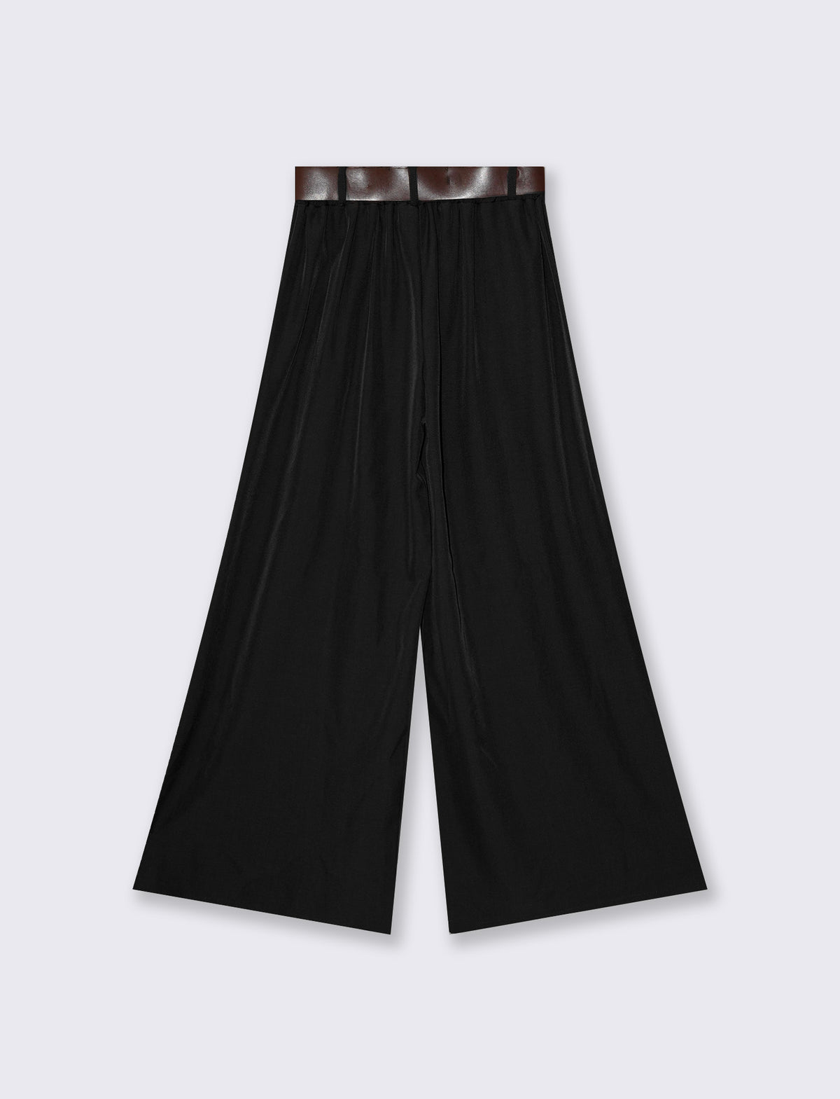 Pantaloni ampi con cintura - Nero