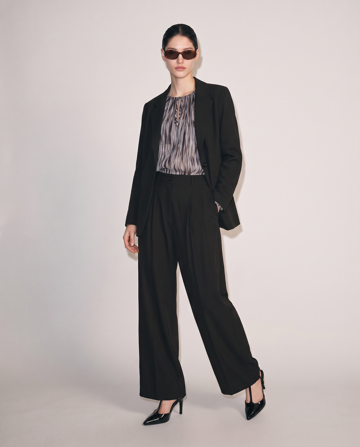PANTALONE PALAZZO - Nero