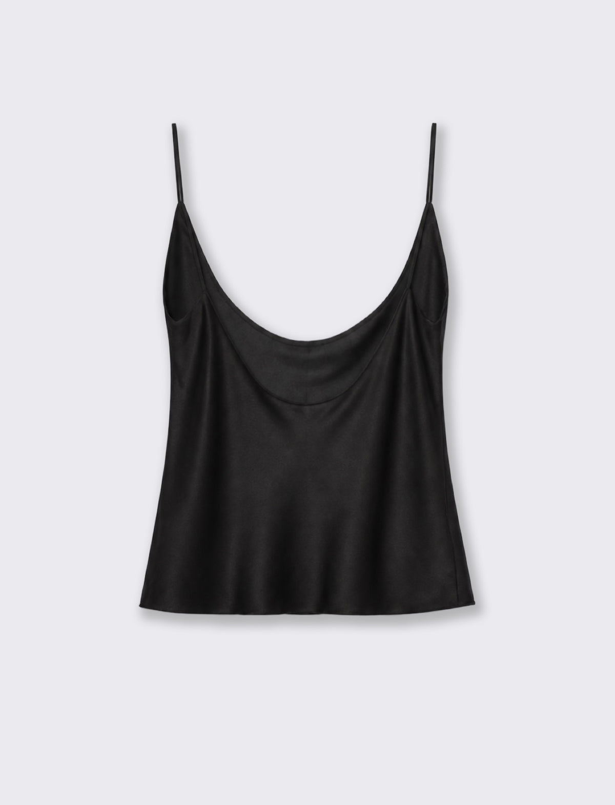 TOP CON SCOLLO A DRAPPEGGIO - Nero