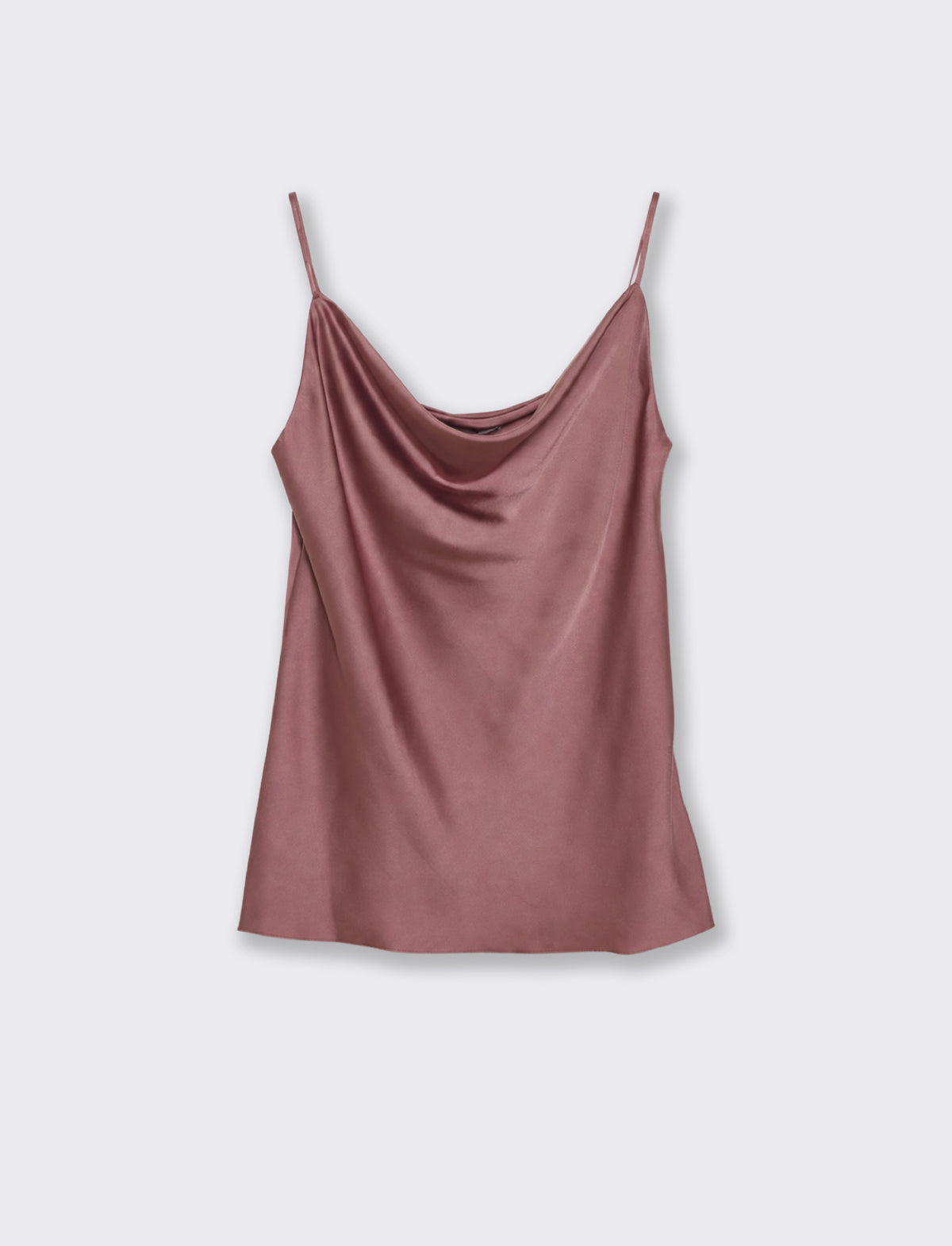 TOP CON SCOLLO A DRAPPEGGIO - Rosa antico