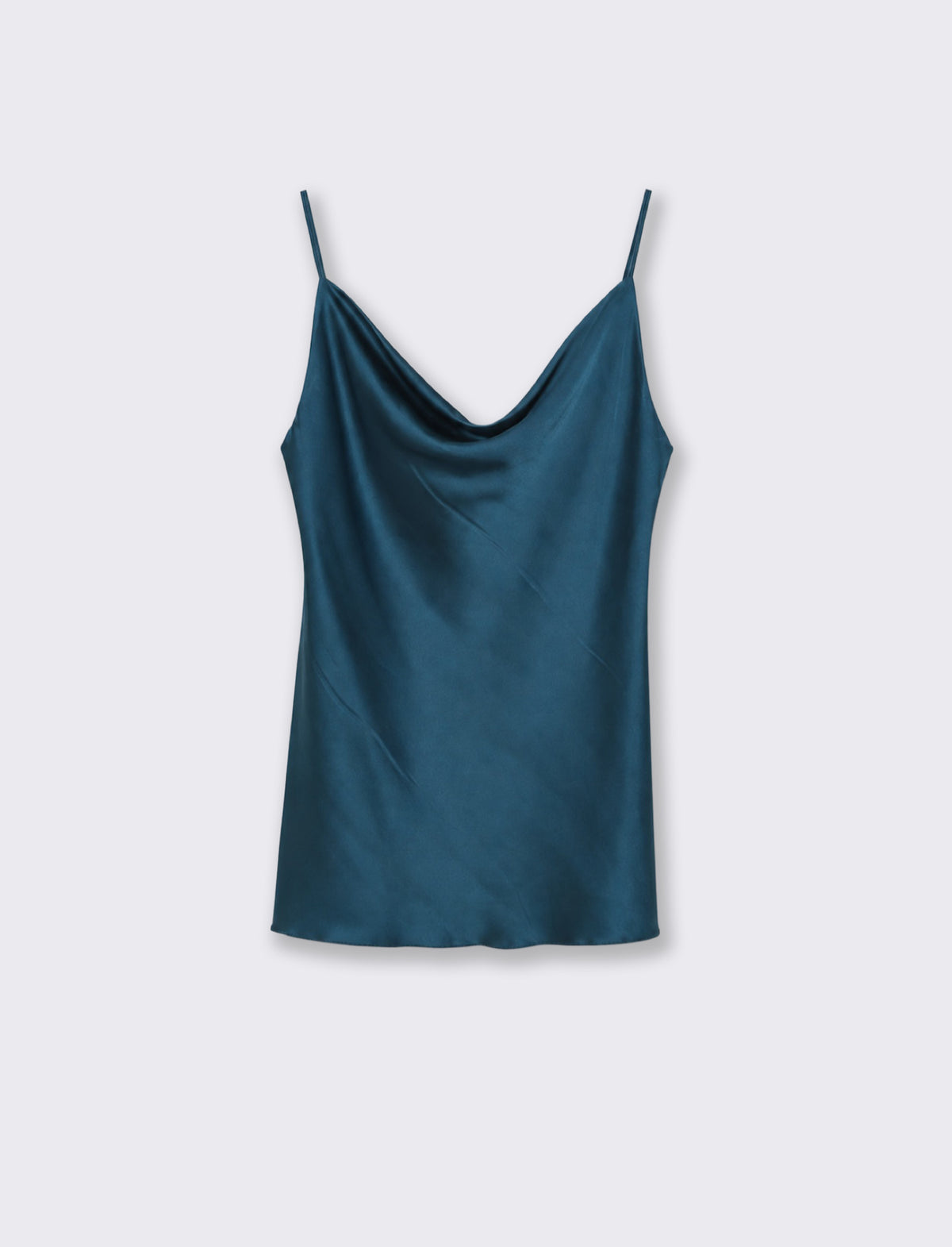 TOP CON SCOLLO A DRAPPEGGIO - Verde Ottanio