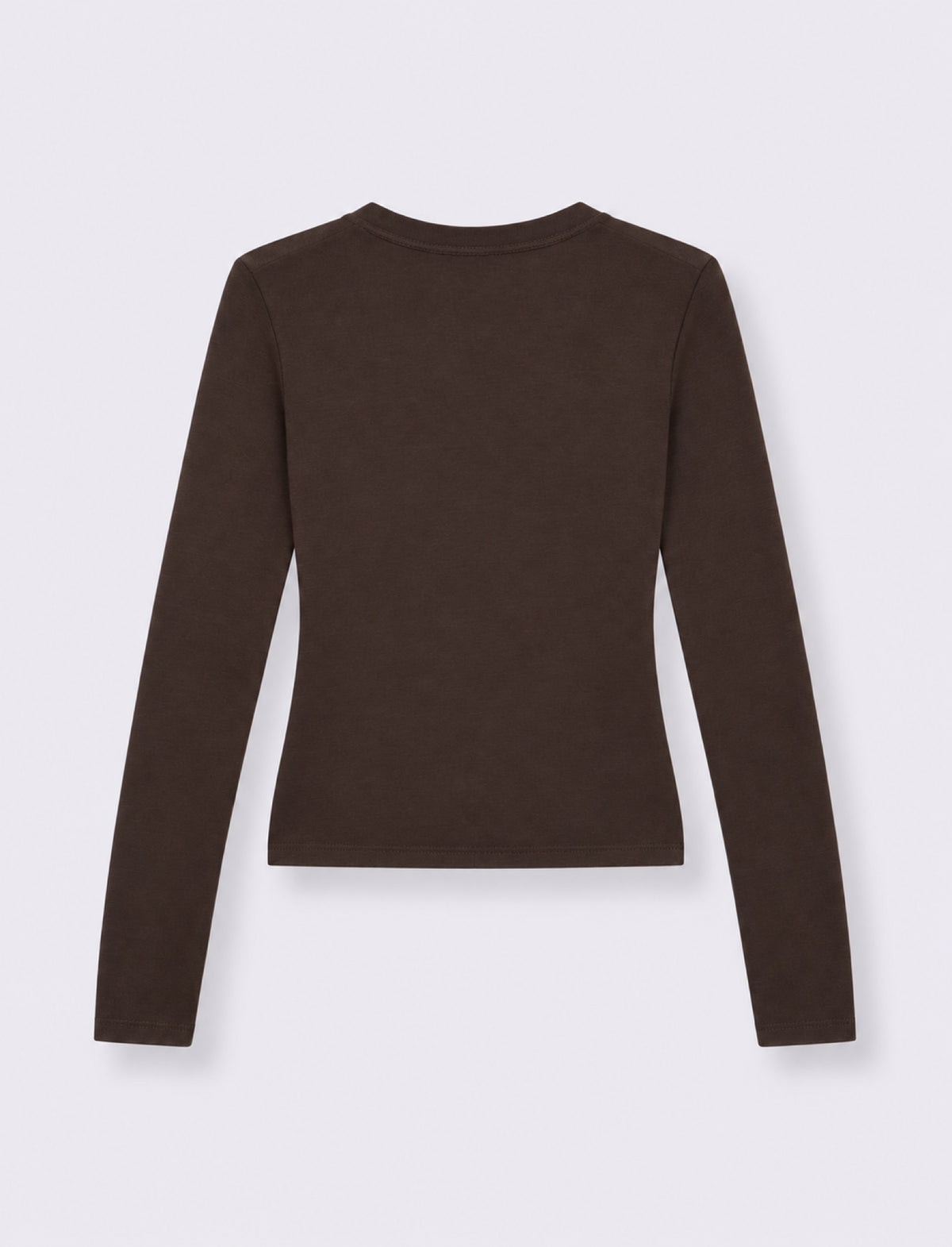 Long sleeve top with keyhole opening and frog fastenings - Brown