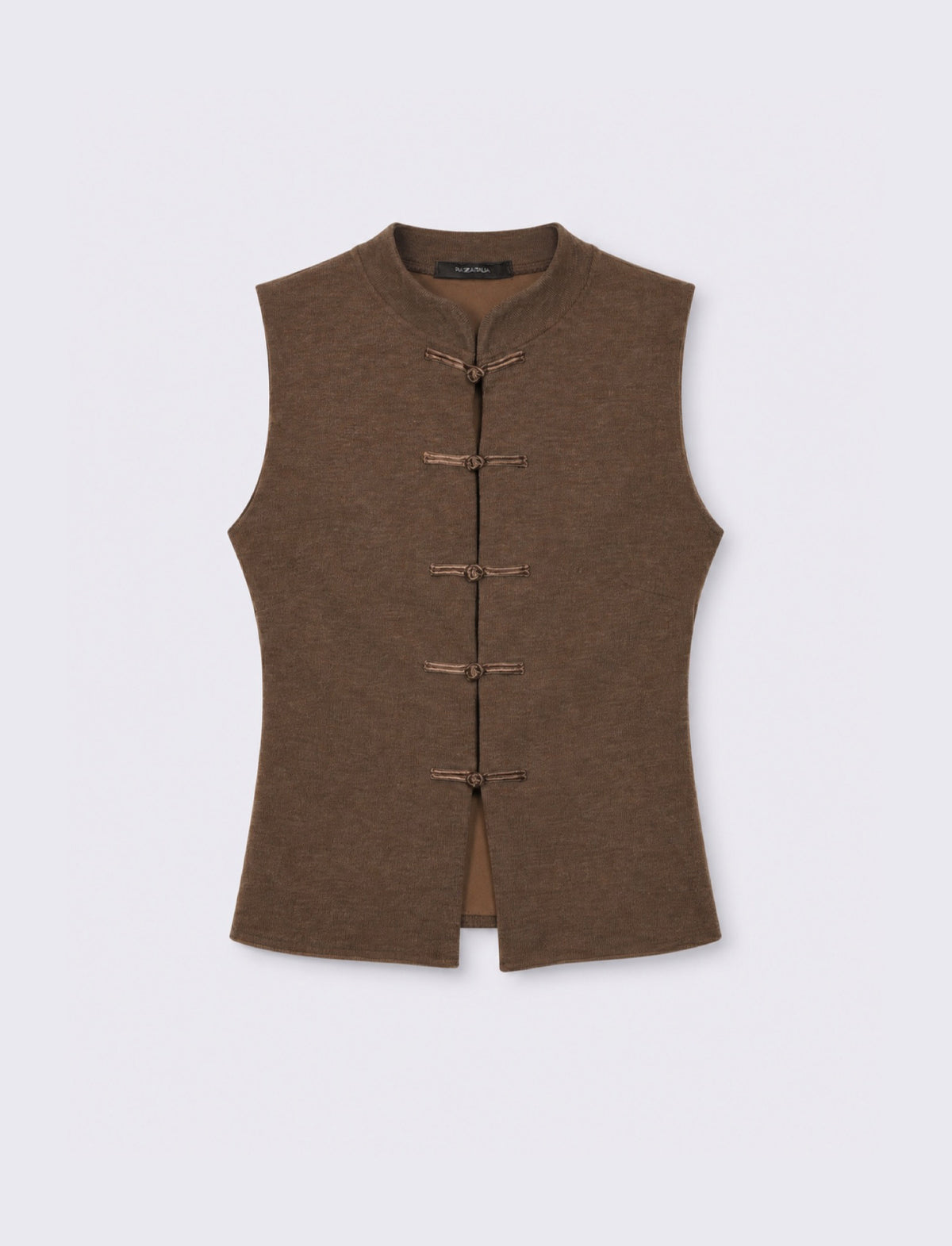 Mandarin collar waistcoat with frog fastening - Grey