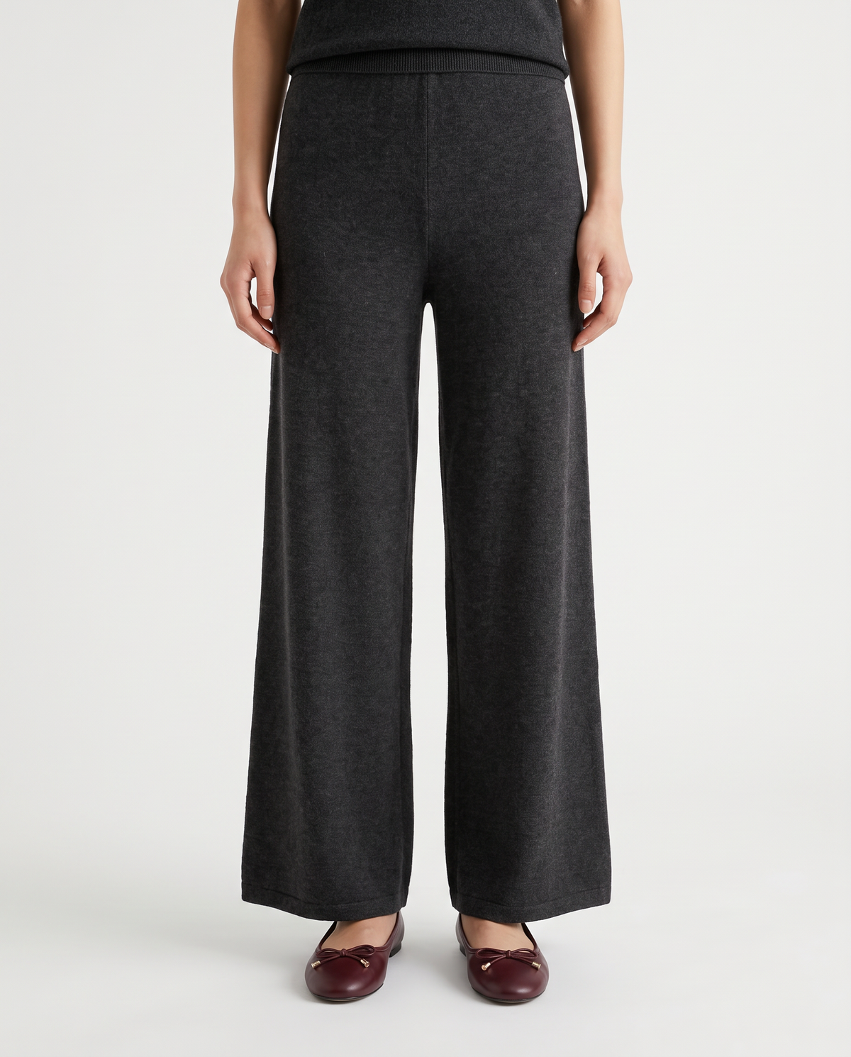 Pantaloni morbidi con elastico in vita - Nero