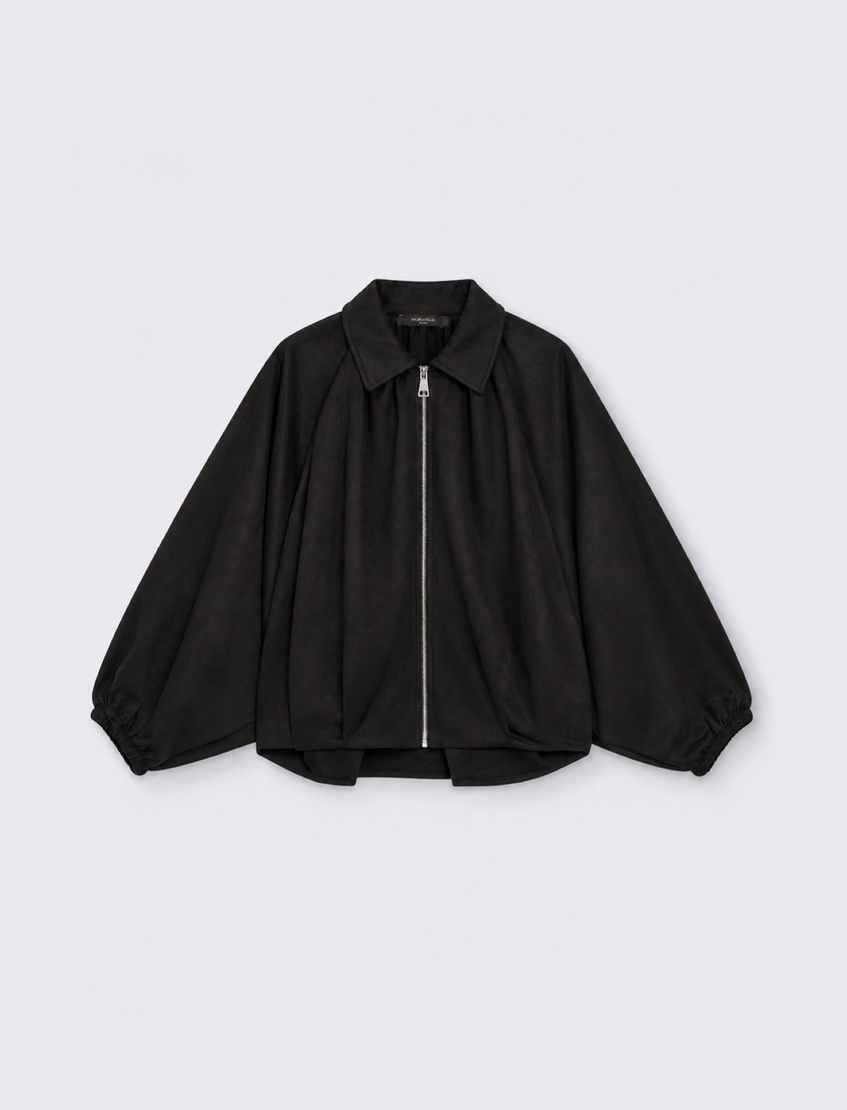 Bomber palloncino effetto camoscio - Nero