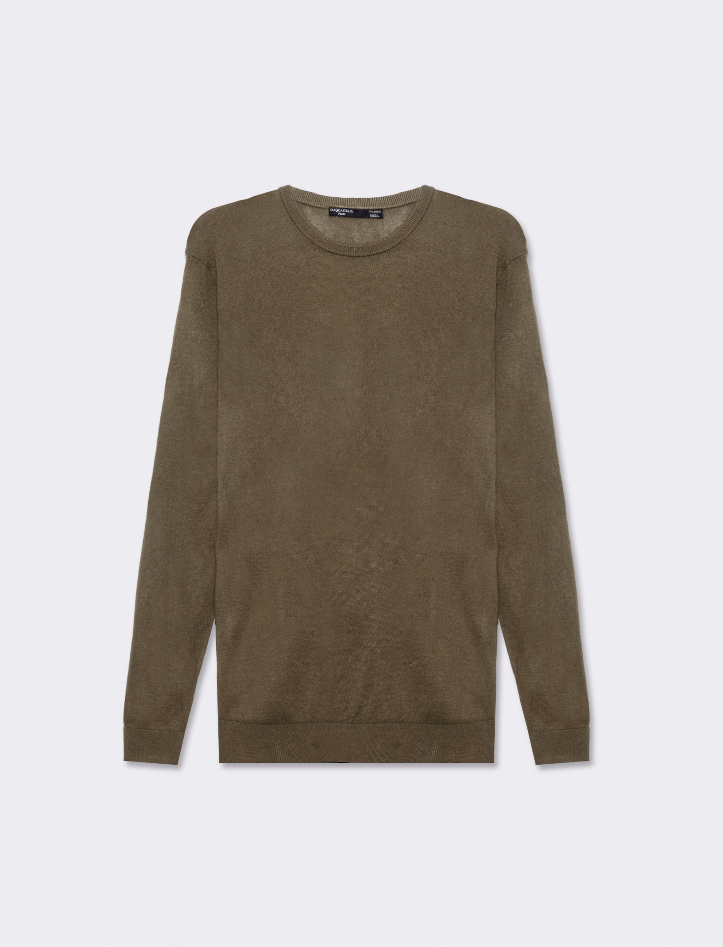 Maglia girocollo basic regular fit - Verde militare