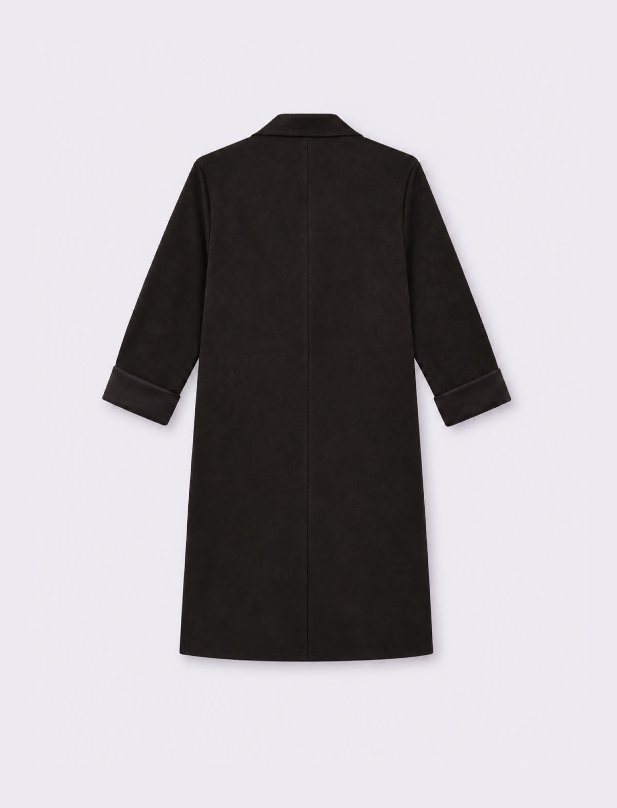 Trench effetto suede - Nero