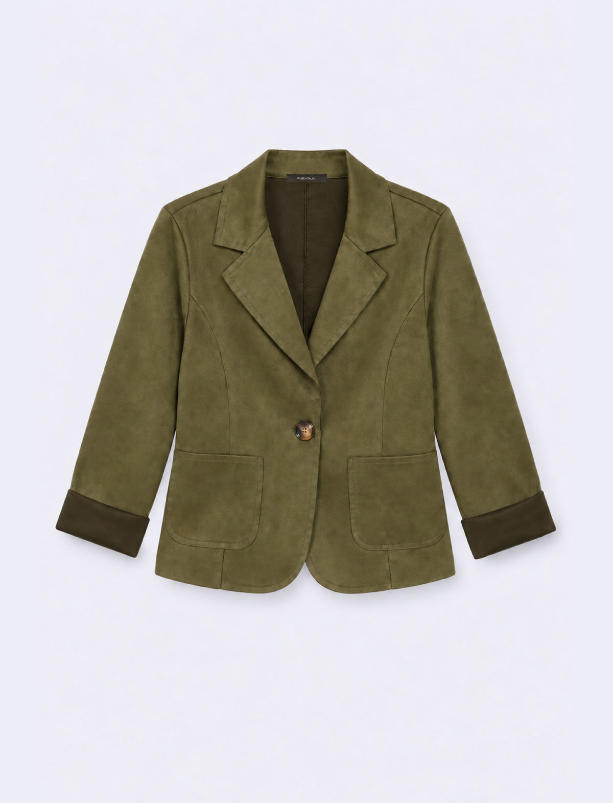 Giacca monopetto effetto suede - Kaky 1