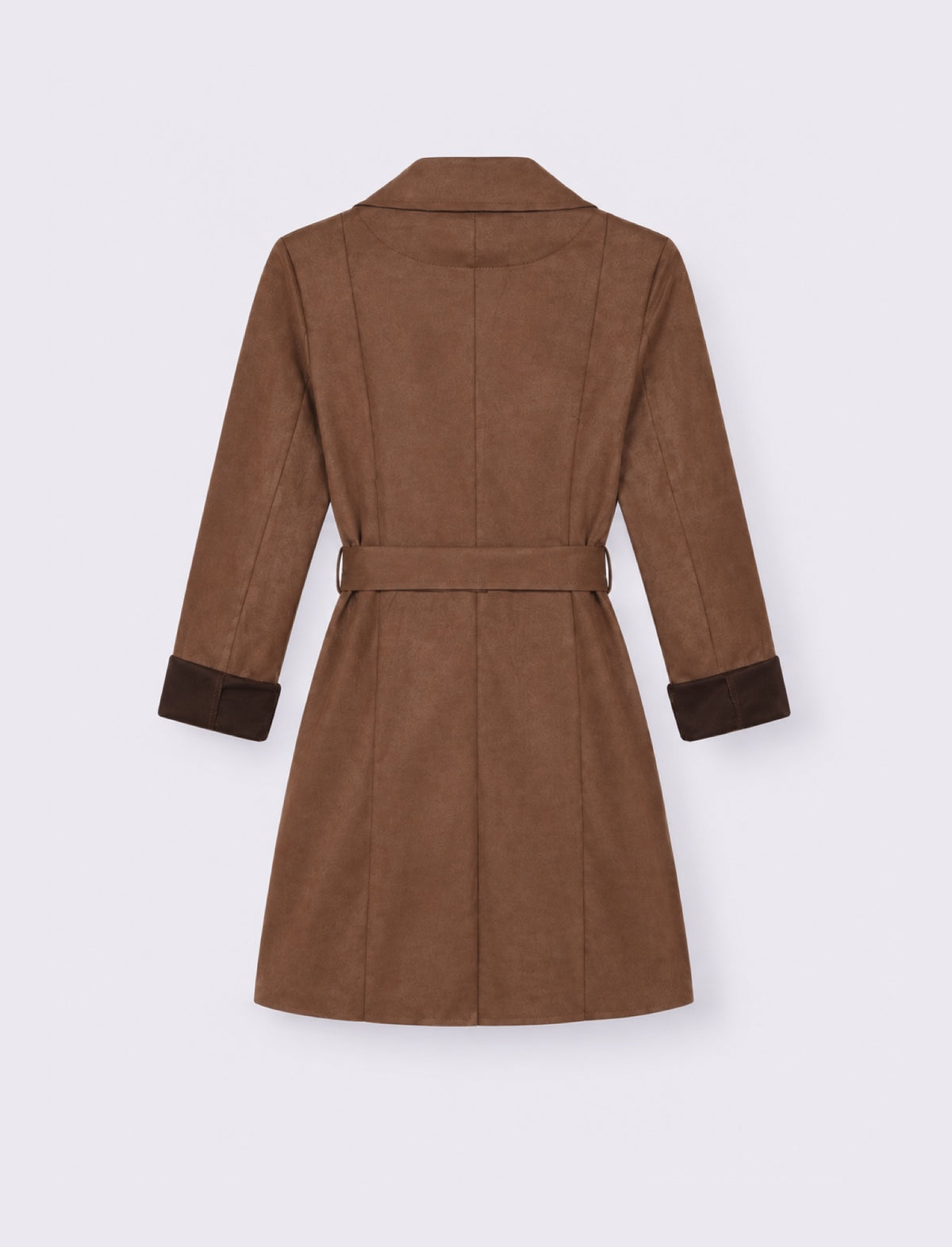 Trench effetto suede - Moro