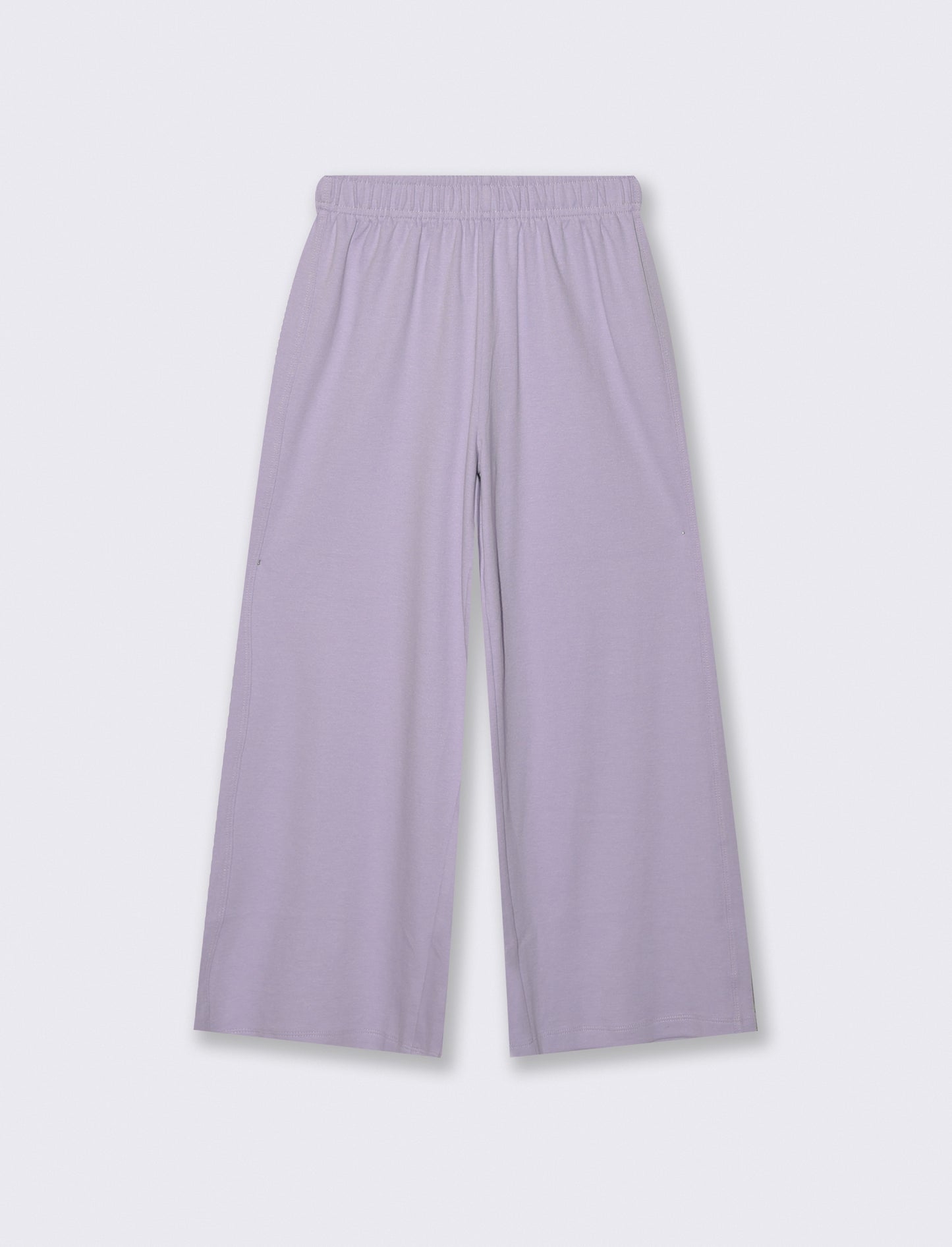 Pantalone elastico gamba larga bambina - Lilla