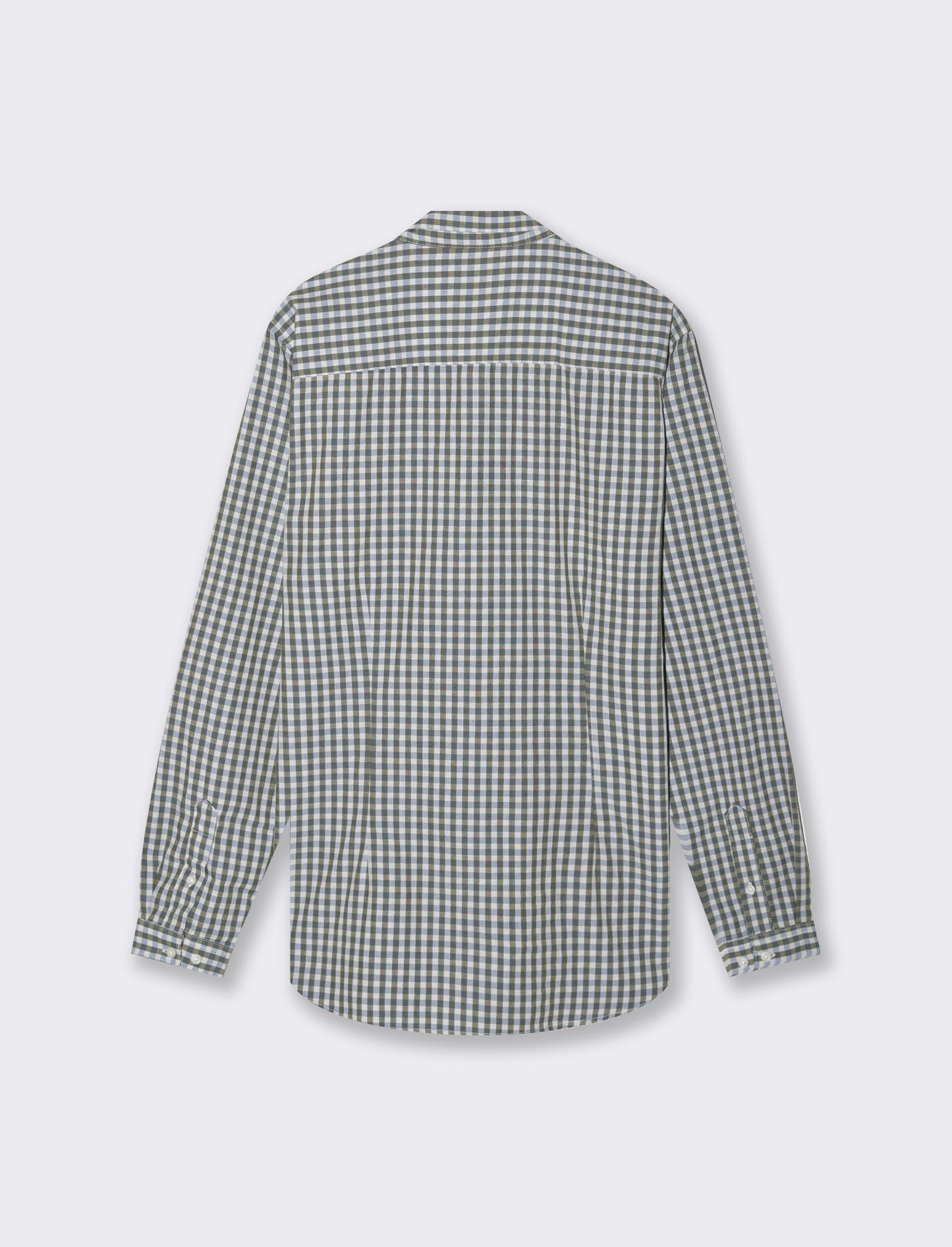 Men's Regular Fit Cotton Blend Easy Iron Checkered Shirt - Green