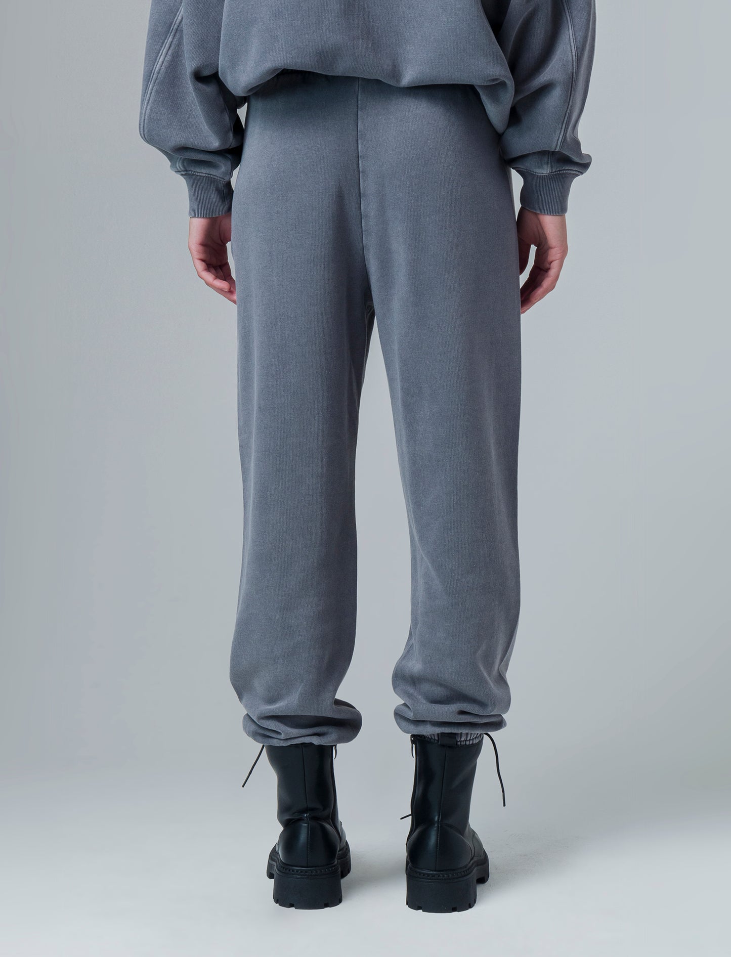 Jogger in felpa con vita elasticizzata da donna - Grigio piombo