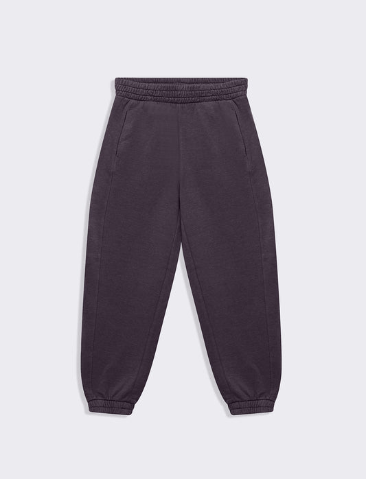 Jogger in felpa con vita elasticizzata da donna - Viola malva
