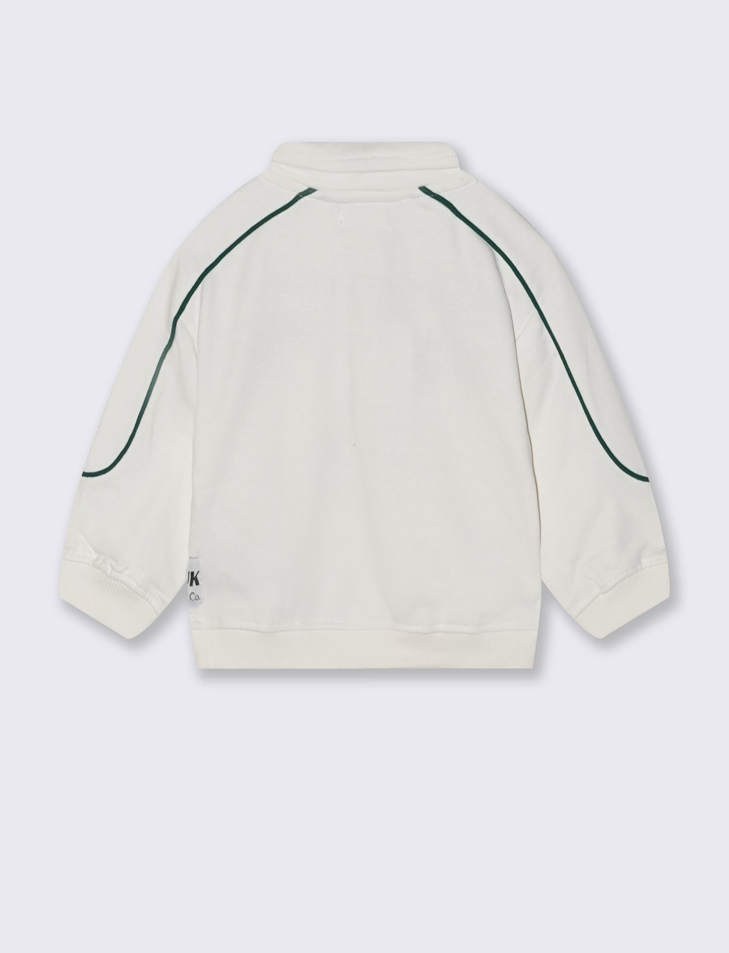 Felpa in cotone con ricami cool - Bianco latte