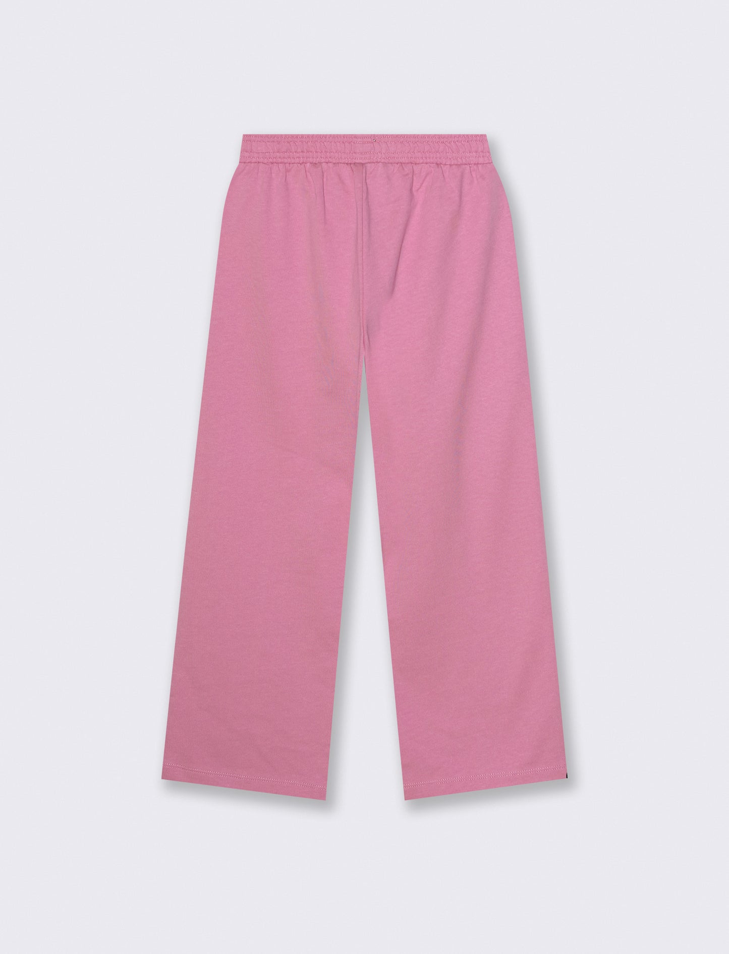 Pantalone in felpa da bambina gamba larga - Rosa candy