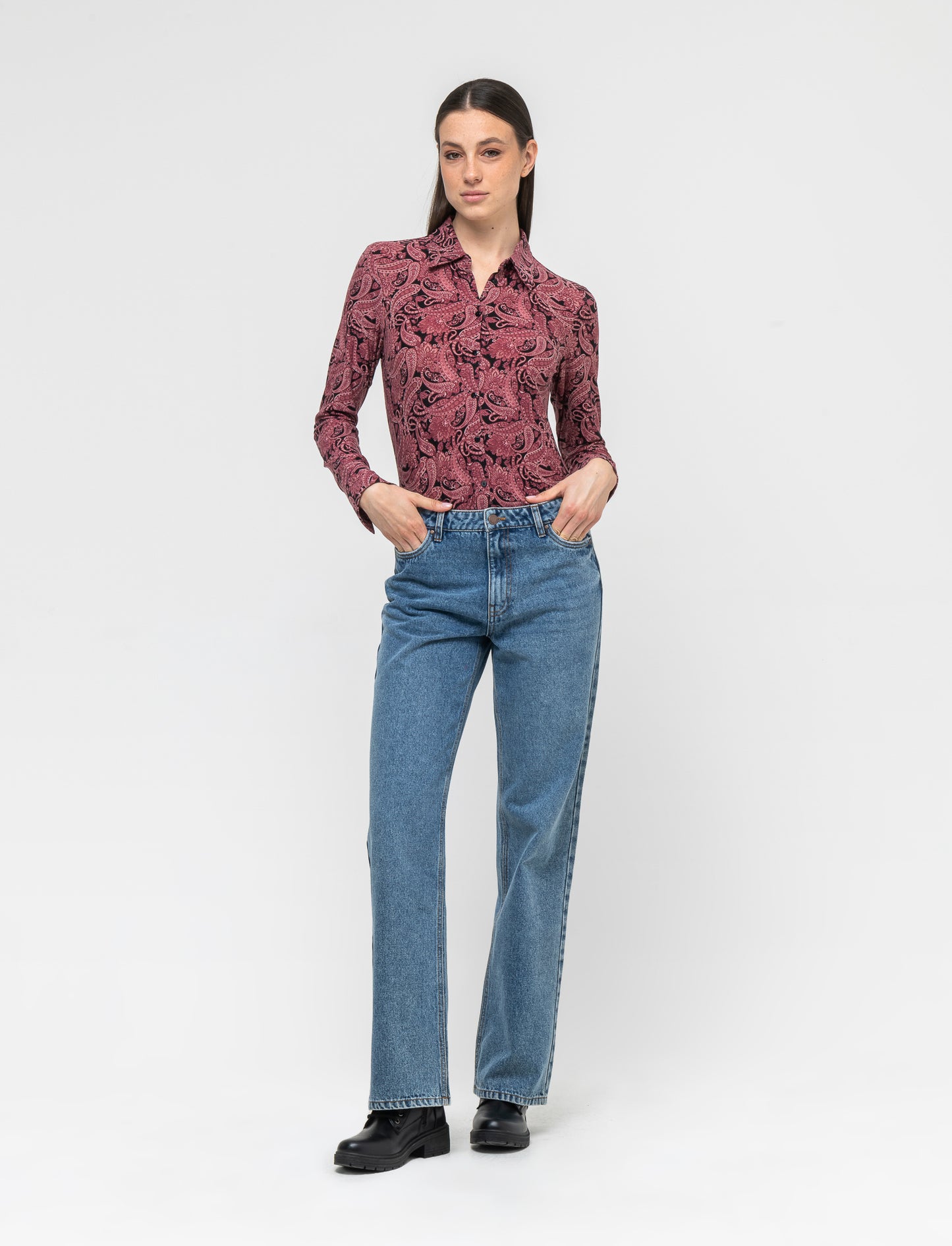 Camicia slim in morbido tessuto in diverse fantasie - var 2