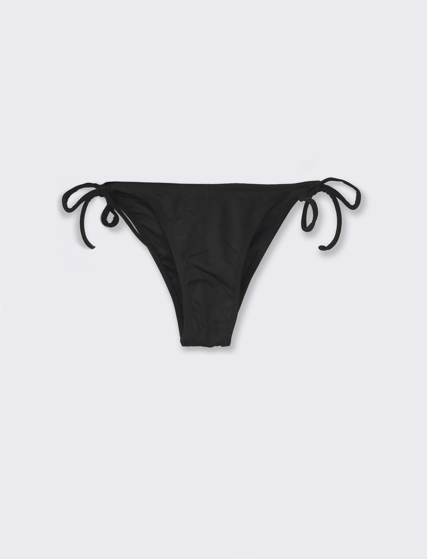 Slip costume mare con laccetti - Nero
