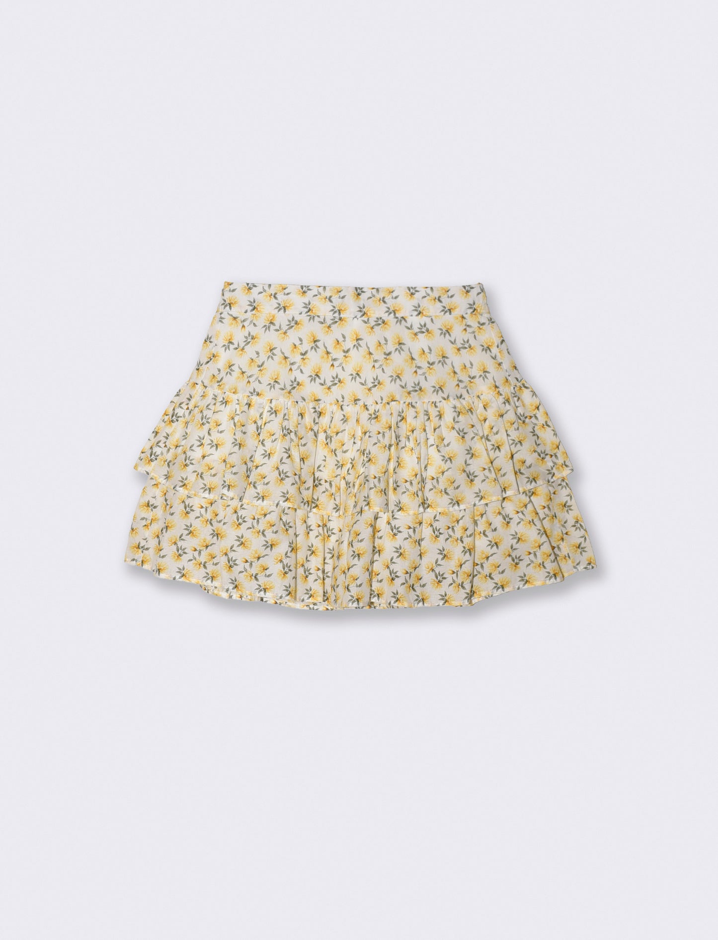 Gonna corta a balze in cotone con pantaloncino interno - var 1