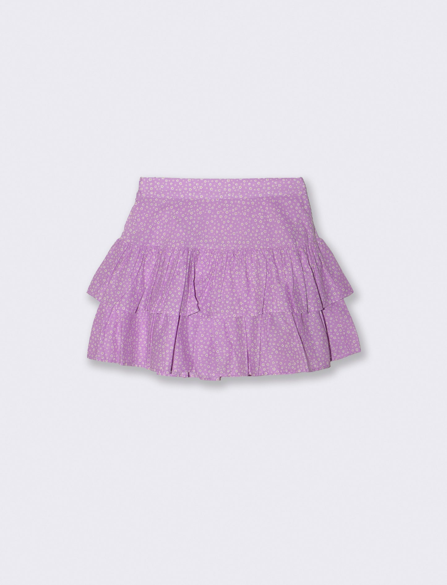 Gonna corta a balze in cotone con pantaloncino interno - var 2