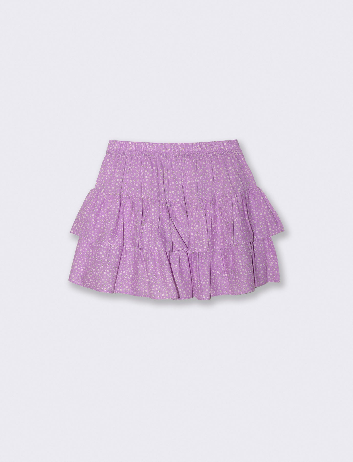 Gonna corta a balze in cotone con pantaloncino interno - var 2