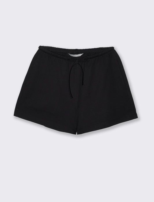 Introducing the perfect blend of comfort and style for women: the Basic Cotton Shorts. Crafted from - Black