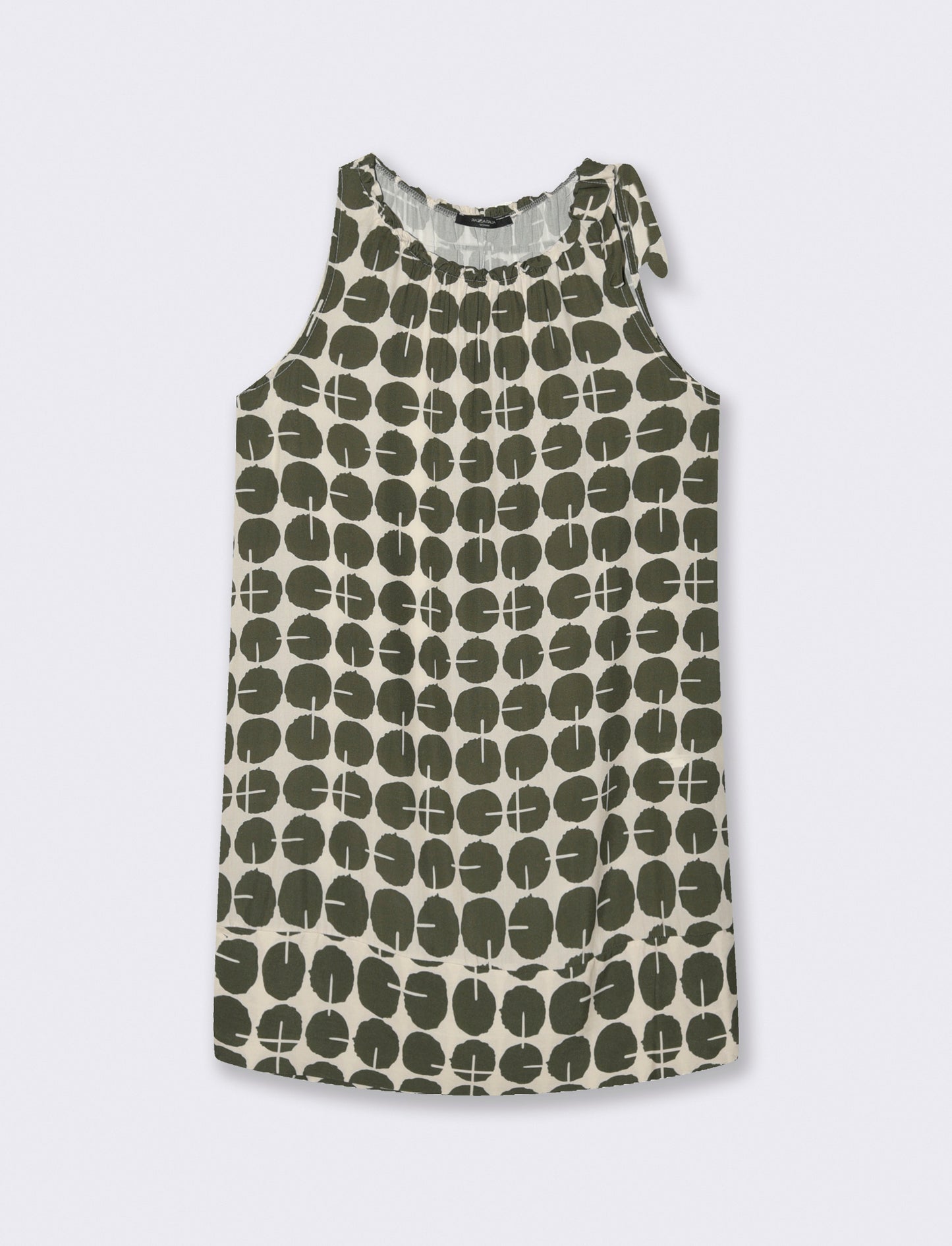Vestito in viscosa stampato - Verde militare