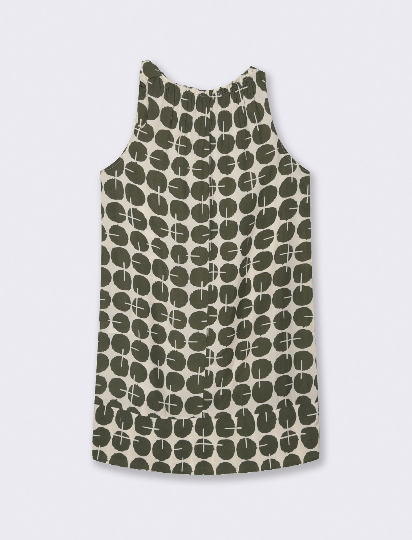 Vestito in viscosa stampato - Verde militare