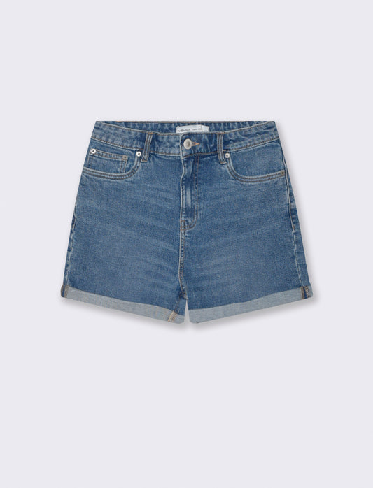 Introducing our high-waisted shorts, designed specifically for women who appreciate a blend of style - Blue