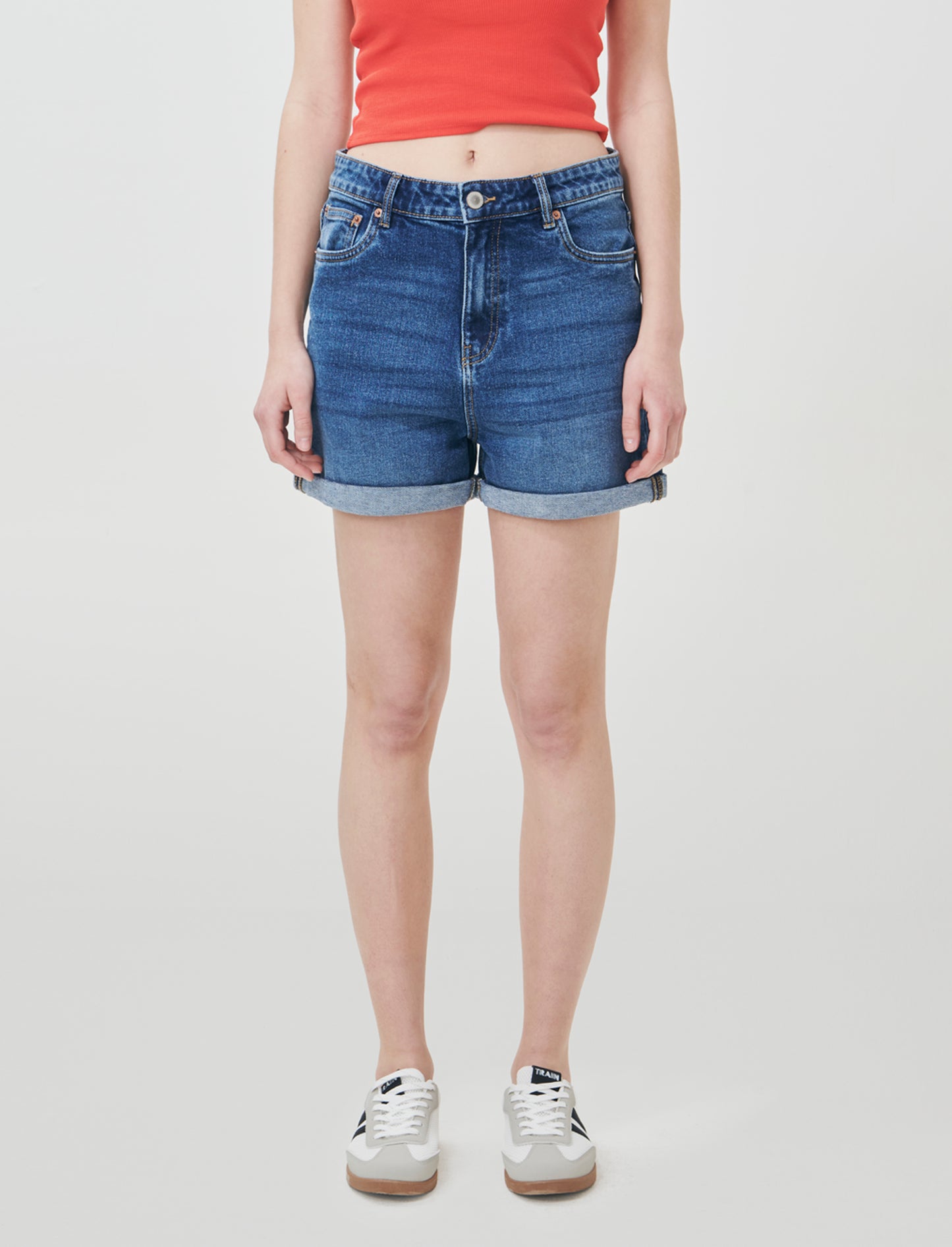 Introducing our high-waisted shorts, designed specifically for women who appreciate a blend of style - Blue