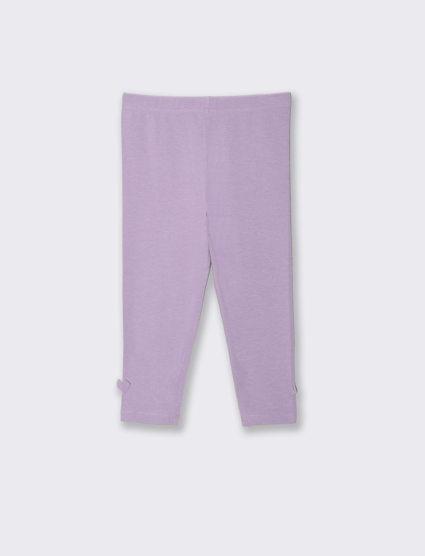 Elastic Jersey Leggings with Embellishments - Purple