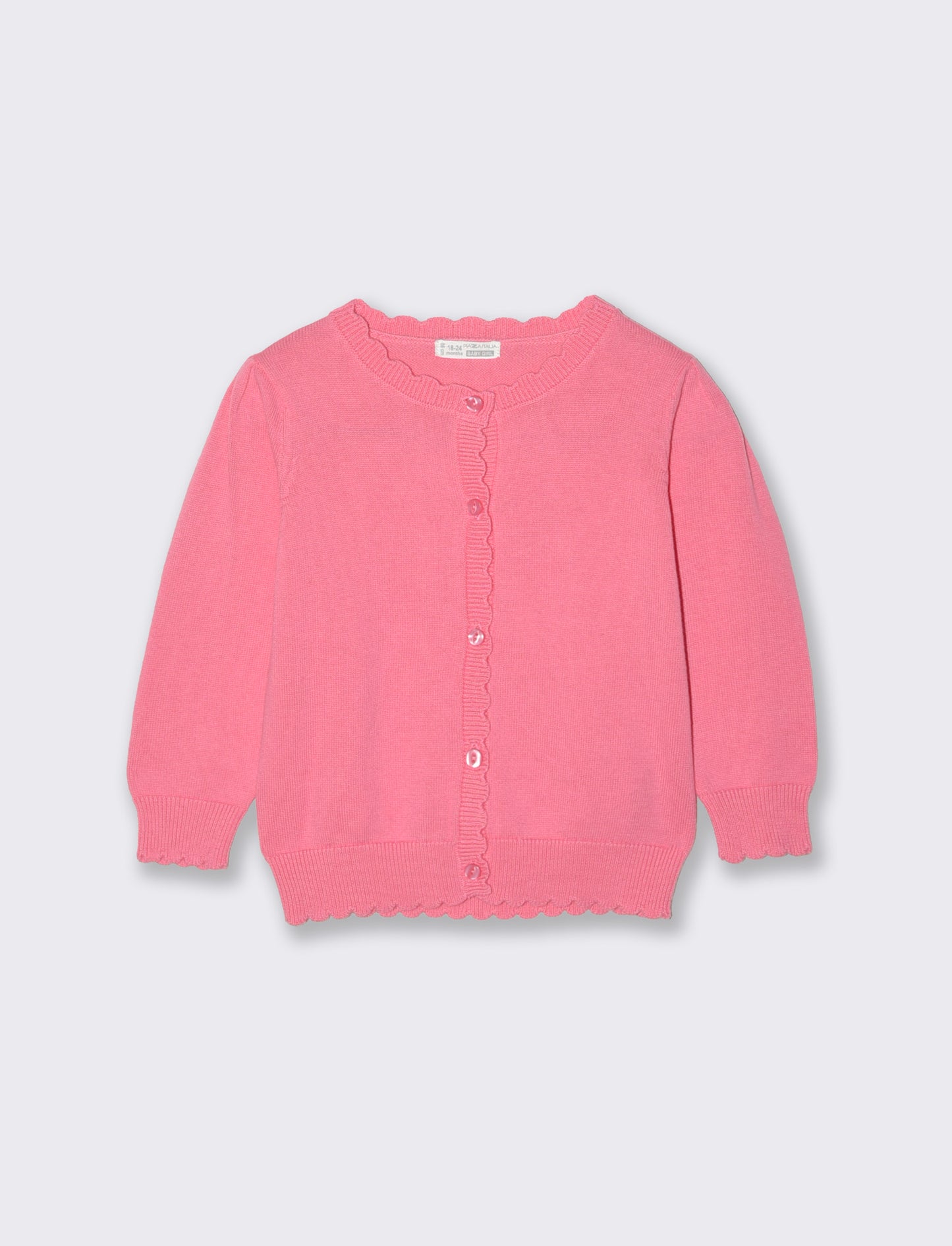 Basic cardigan with front buttons - Pink