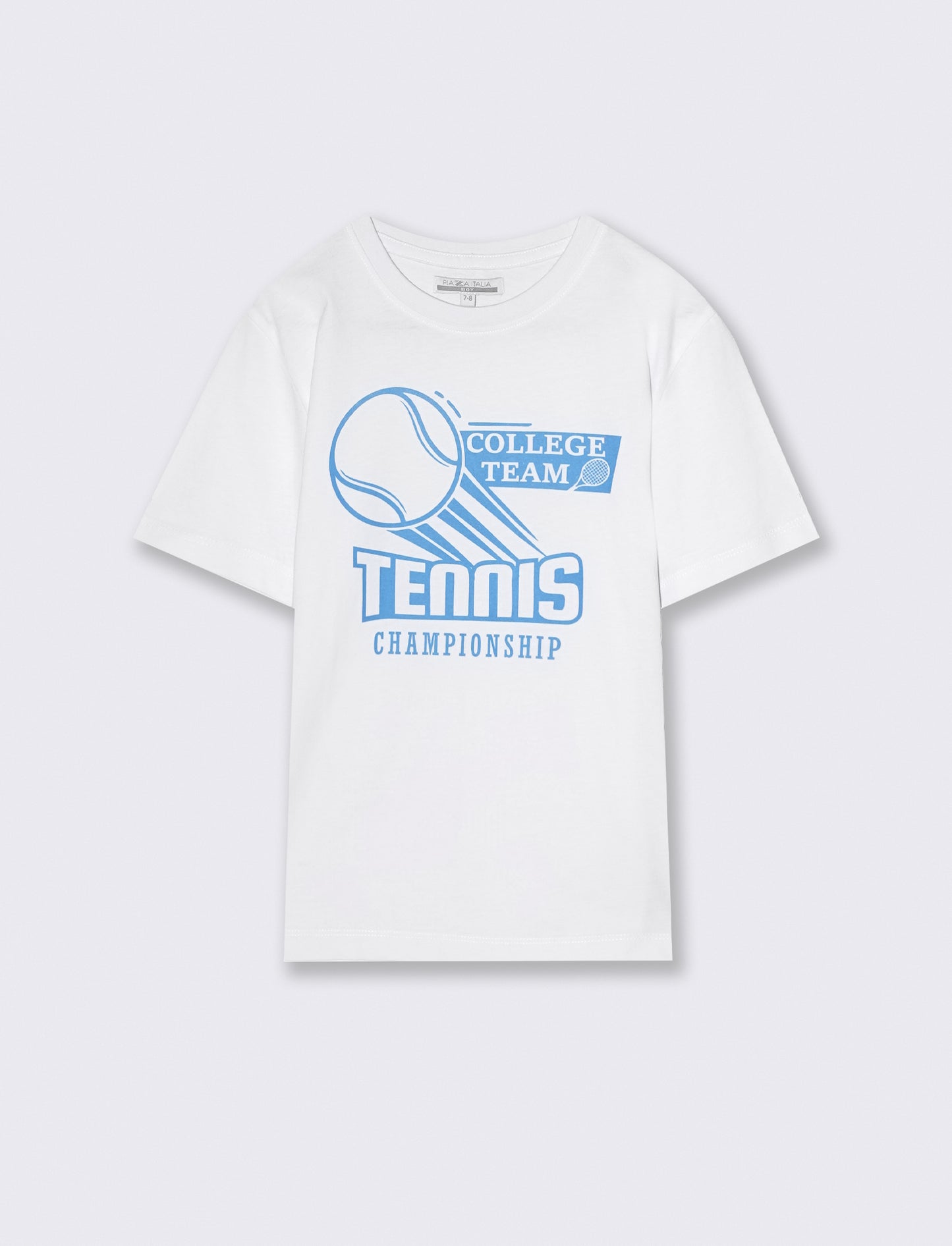 T-shirt estiva in jersey di cotone con stampa - Bianco