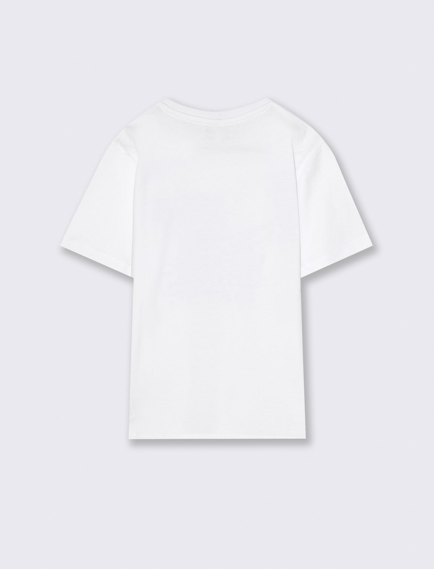 T-shirt estiva in jersey di cotone con stampa - Bianco