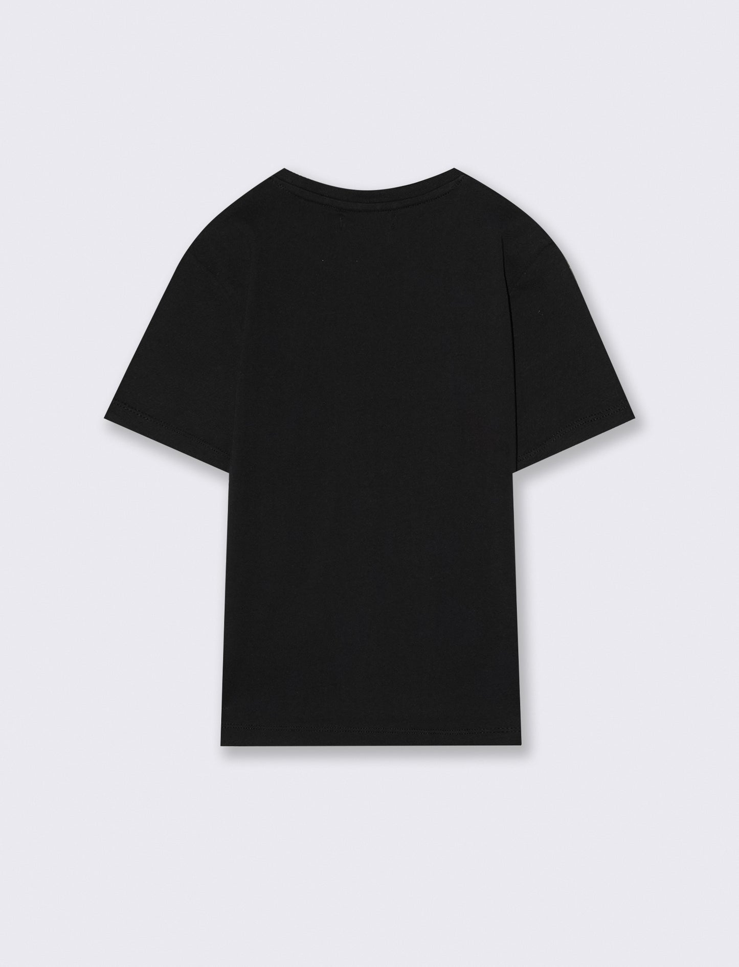 Summer cotton jersey T-shirt with print - Black