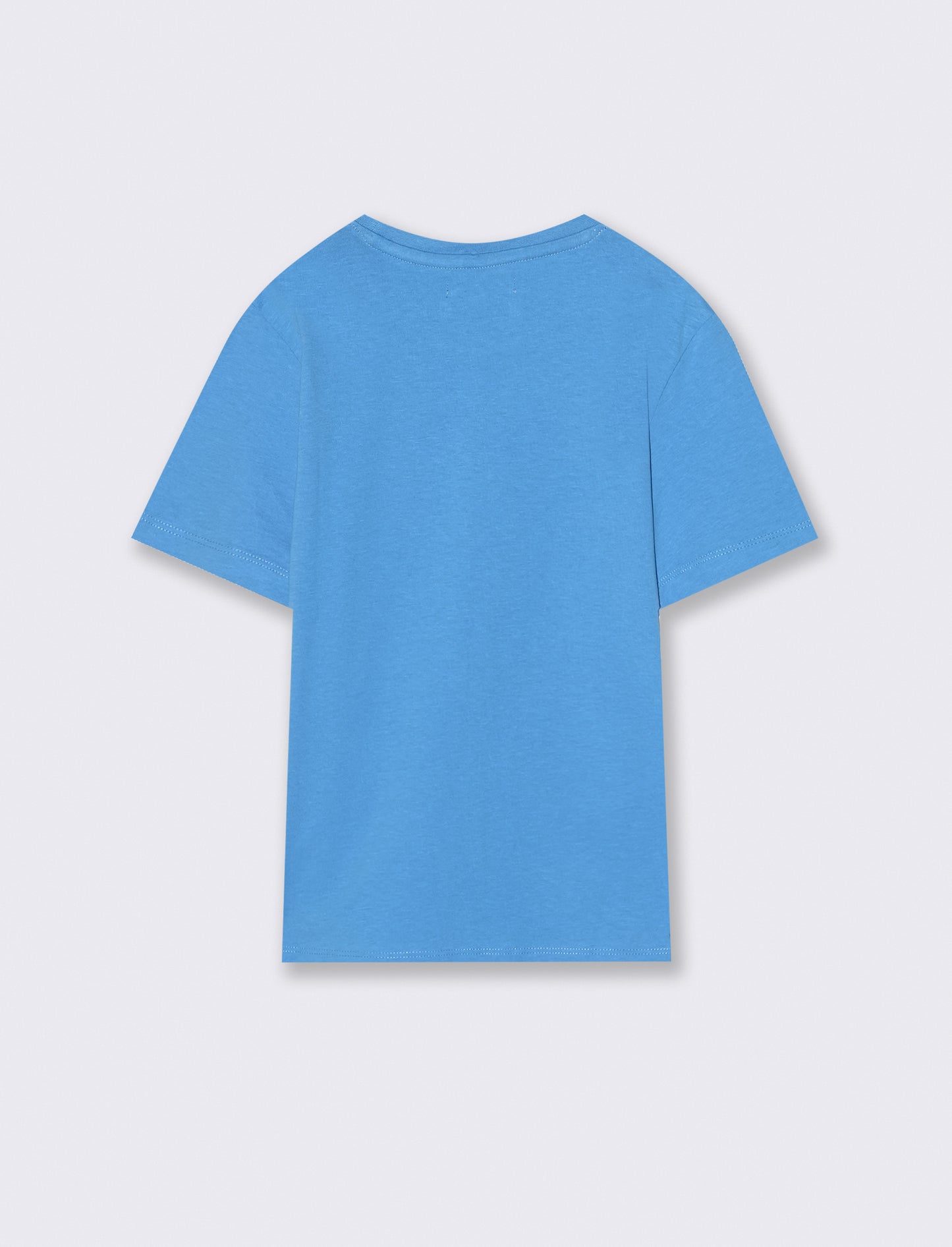Summer cotton jersey T-shirt with print - Blue