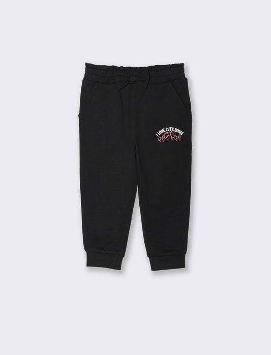 Jogger con fiocco frontale - Nero