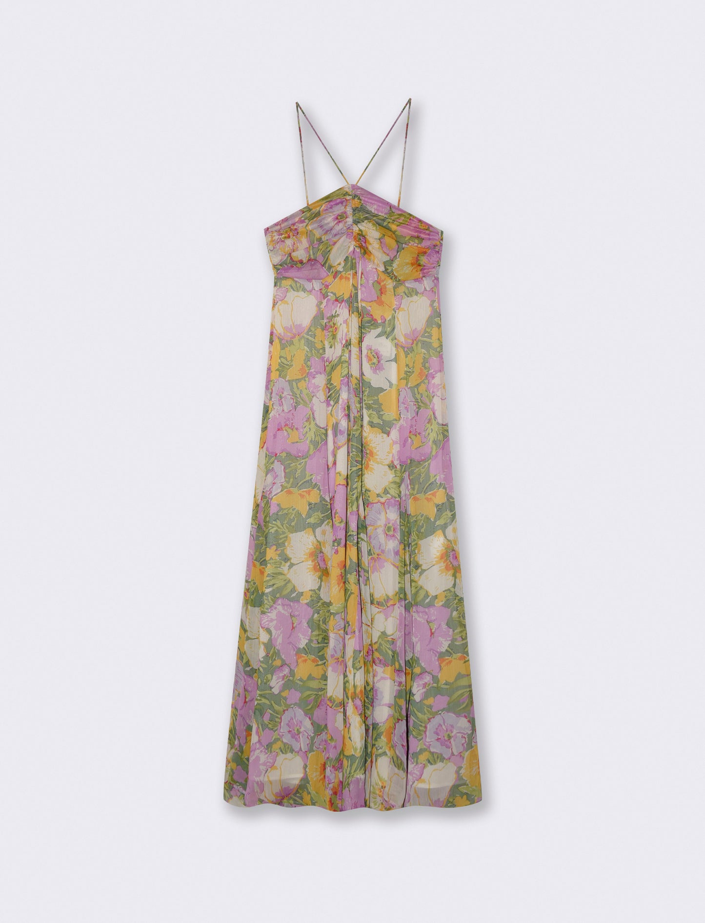 Vestito lungo con spalline e coulisse - var 1
