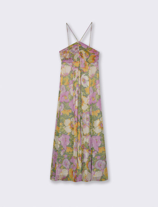 Vestito lungo con spalline e coulisse - var 1