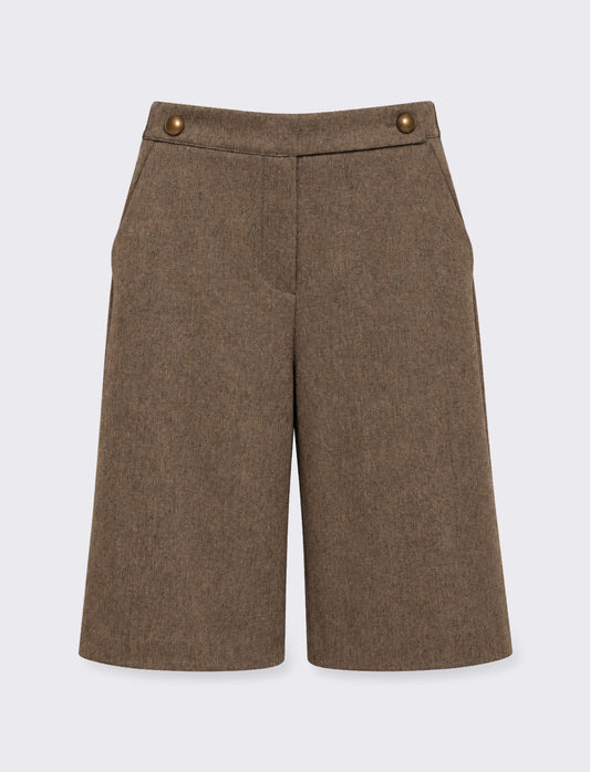 Melange bermuda shorts - Brown