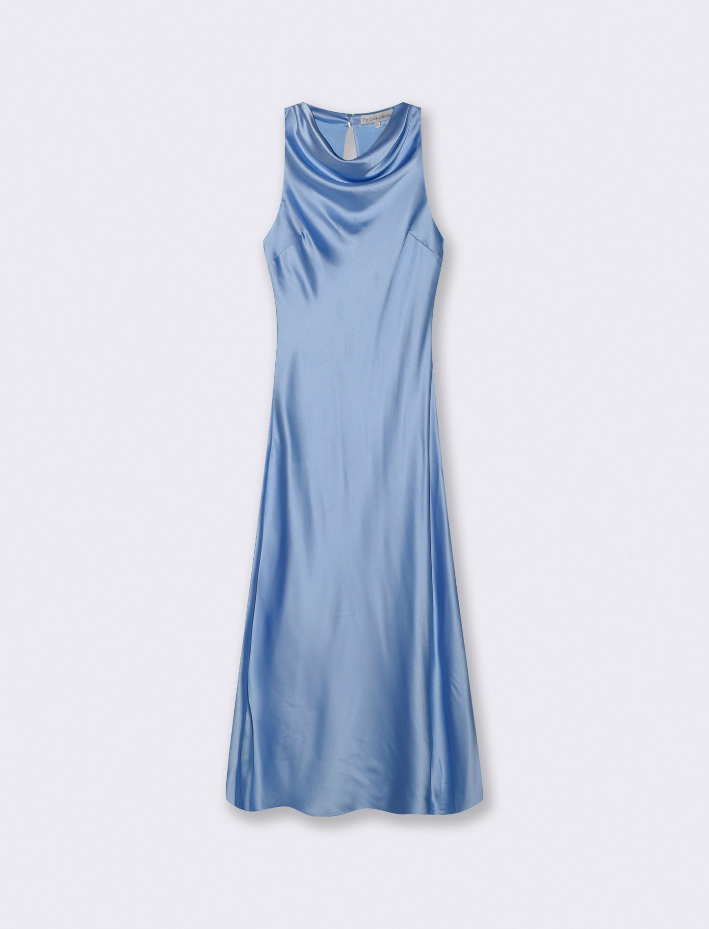 Vestito lungo in sbieco senza maniche - Azzurro cielo