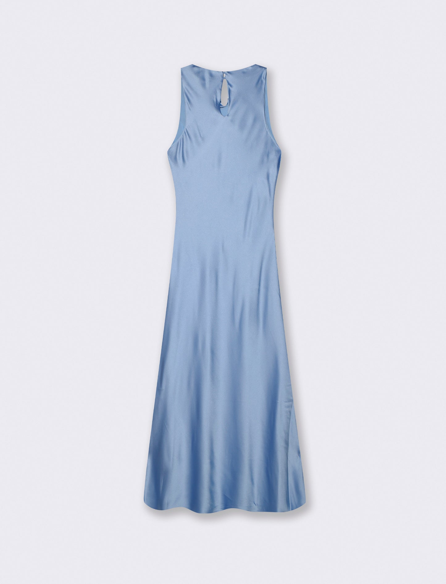 Vestito lungo in sbieco senza maniche - Azzurro cielo