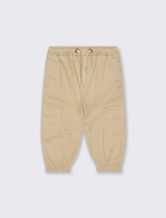 Pantaloni cargo con tasconi laterali - Beige