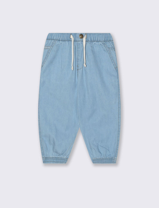 Jeans ampi in morbido chambray estivo - Denim chiaro